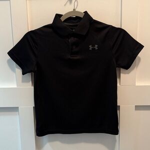 Boys Under Armour Classic Black Polo size YSM
